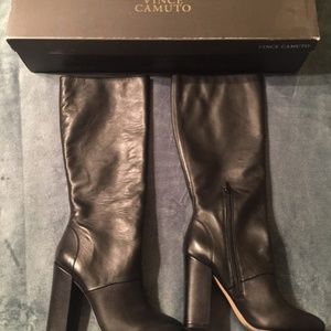 🕶️sold 🕶️Vince Camuto Black Toto Leather Boots size 10